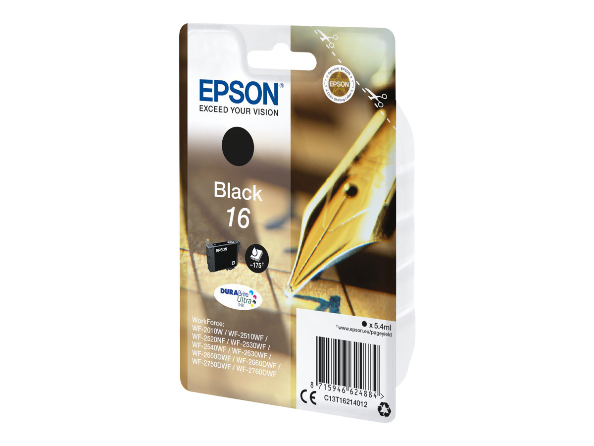 EPSON 6LB 16 ink cartridge black standard capacity 5.4ml 175 pages 1-pack RF-AM blister w/s EPSON 6LB 16 ink cartridge black standard capacity 5.4ml 175 pages 1-pack RF-AM blister w/s