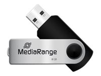 MediaRange USB-Stick  8GB USB 2.0 swivel swing Blister