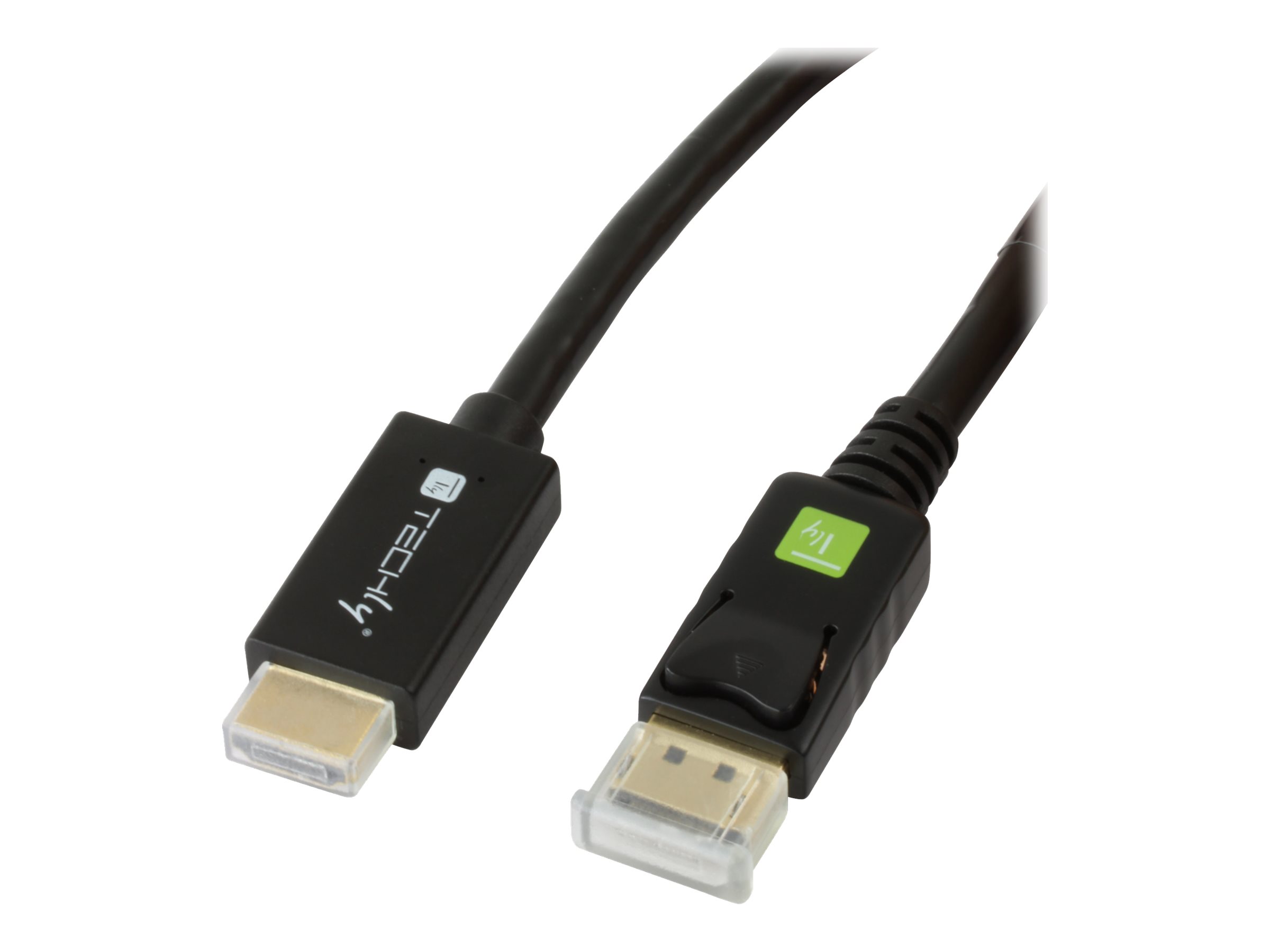 TECHLY Konverterkabel DisplayPort 1.2 auf HDMI schwarz 2m konvertiert das DisplayPort Signal in ein HDMI Signal TECHLY Konverterkabel DisplayPort 1.2 auf HDMI schwarz 2m konvertiert das DisplayPort Signal in ein HDMI Signal