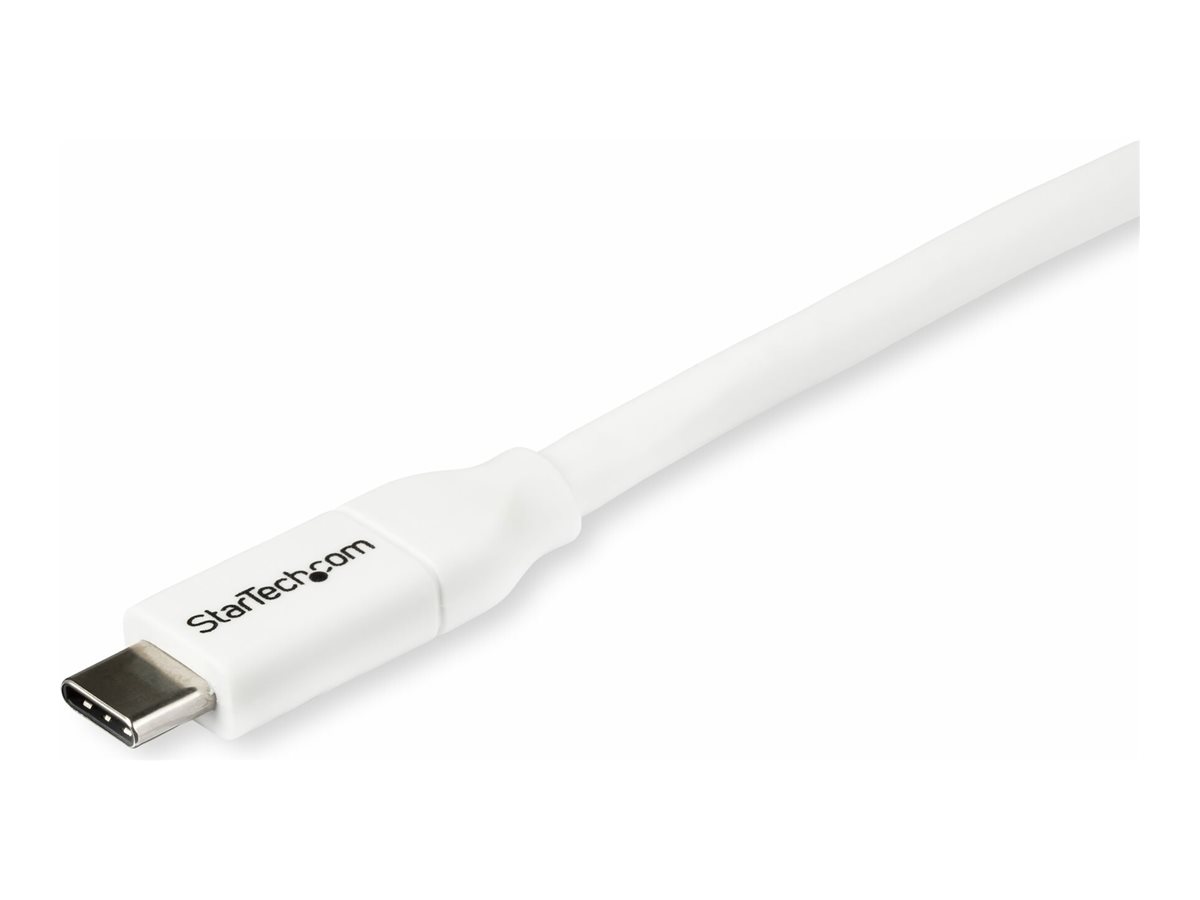 STARTECH.COM USB-C auf USB-C Kabel mit 5A Power Delivery - St/St - Weiss - 2m - USB 2.0 - USB-IF zertifiziert - USB Typ C Kabel