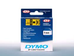 DYMO Schriftband D1 40918 S0720730, 9 mm, schwarz auf gelb, 1 St