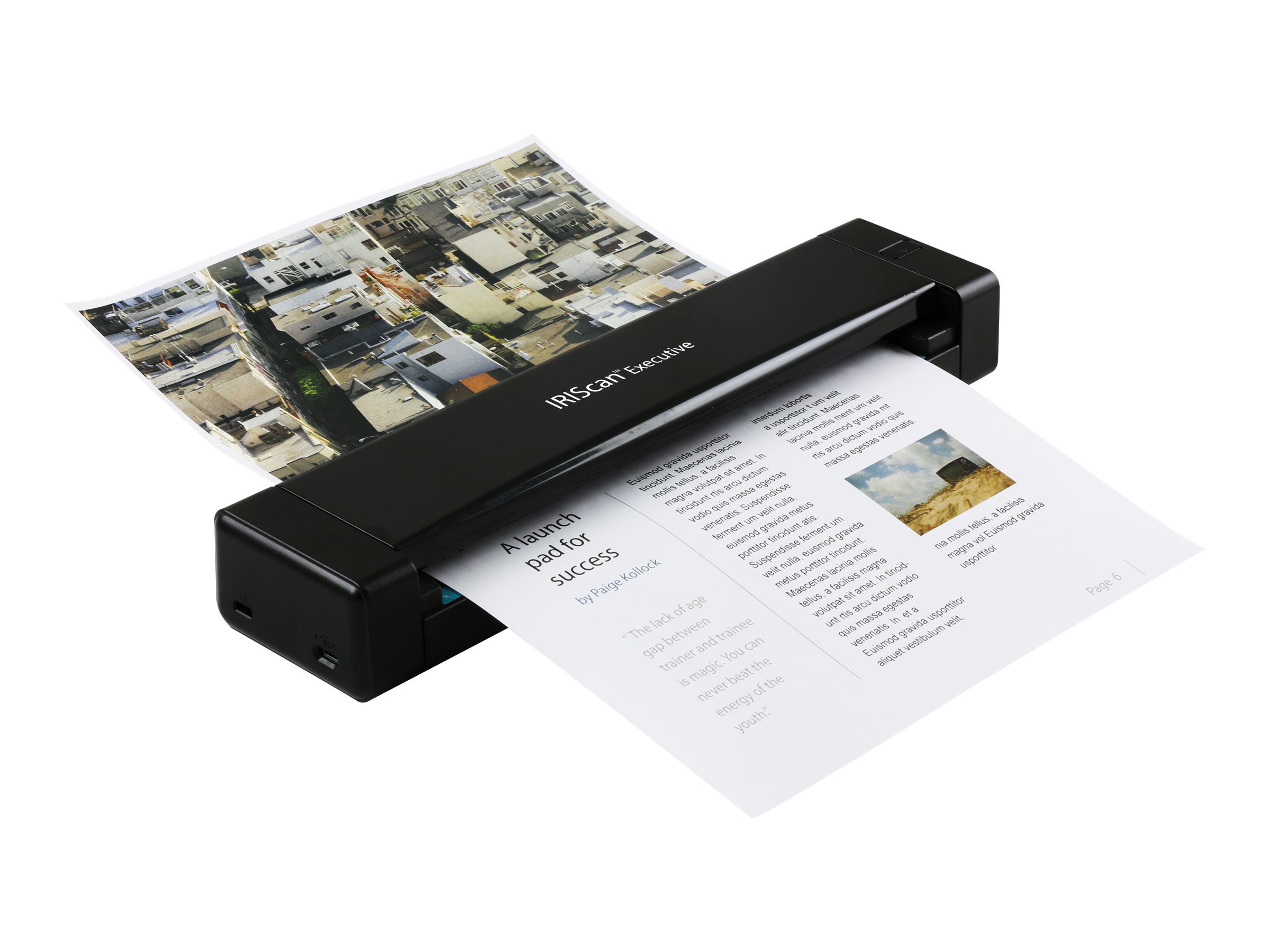 IRIS IRISCan Executive 4 - portabler A4 Einzelblatteinzug Duplex Farbscanner 8ppm 300/600 dpi USB TWAIN - Win, inkl. Button Manager
