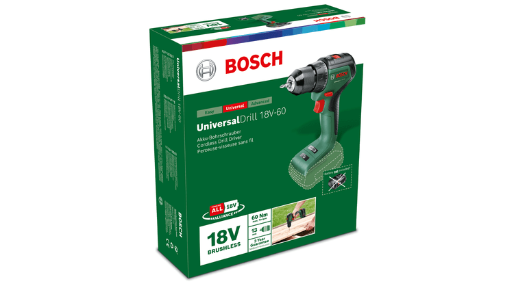 BOSCH Home Garden UniversalDrill 18V60 AkkuBohrschrauber 18,0 V, ohne Akku