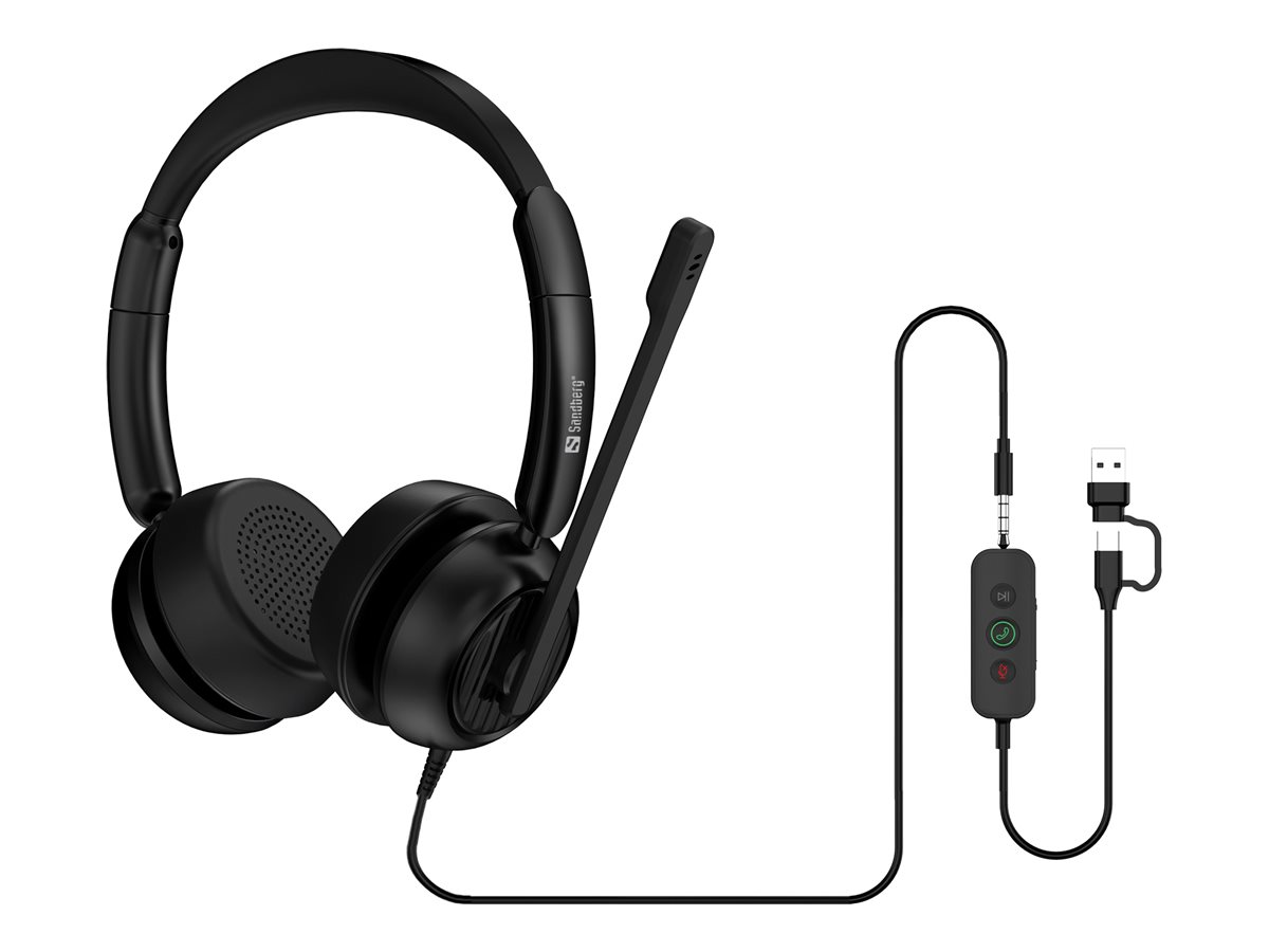 Sanberg Office Pro 3in1 headset ohrumschließend kabelgebunden