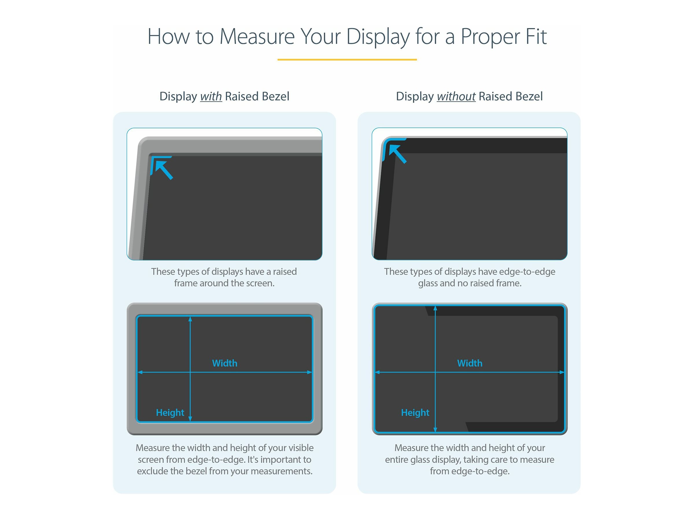 STARTECH.COM 21.5inch Monitor Privacy Screen Universal Matte or Glossy 16:9 Aspect Ratio 30+/- Degree Privacy Viewing Angle