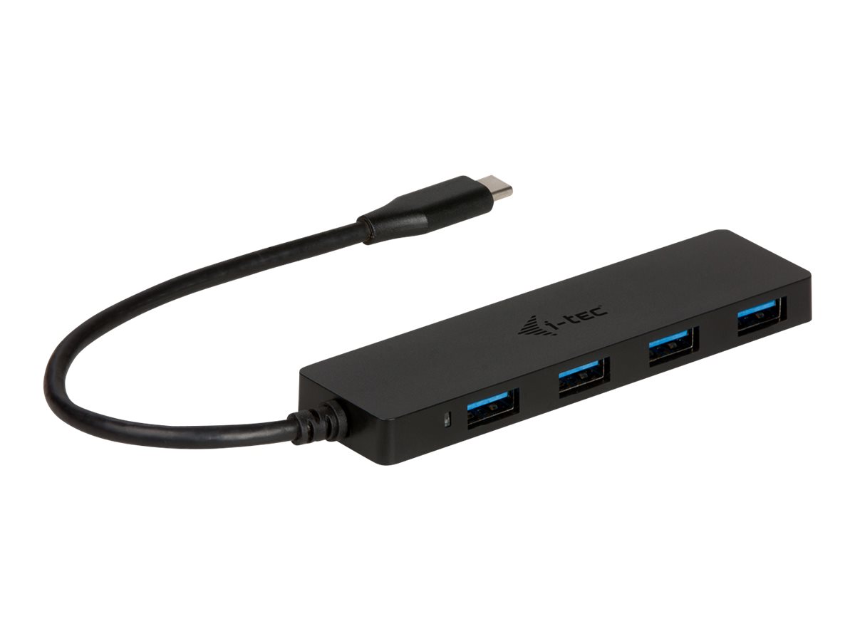 I-TEC USB C Slim Passive HUB 4 Port ohne Netzteil ideal fuer Notebook Tablet PC Unterstuetzt Win Mac OS kompatibel mit Thunderbolt 3 I-TEC USB C Slim Passive HUB 4 Port ohne Netzteil ideal fuer Notebook Tablet PC Unterstuetzt Win Mac OS kompatibel mit Thunderbolt 3