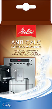 Melitta AntiCalc EspressoMachines 2x40g Entkalker für Kaffee-/Espressomaschinen, 2er Pack