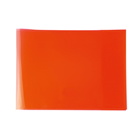 HERMA Heftumschlag PLUS quer transparent rot Kunststoff DIN A5 quer