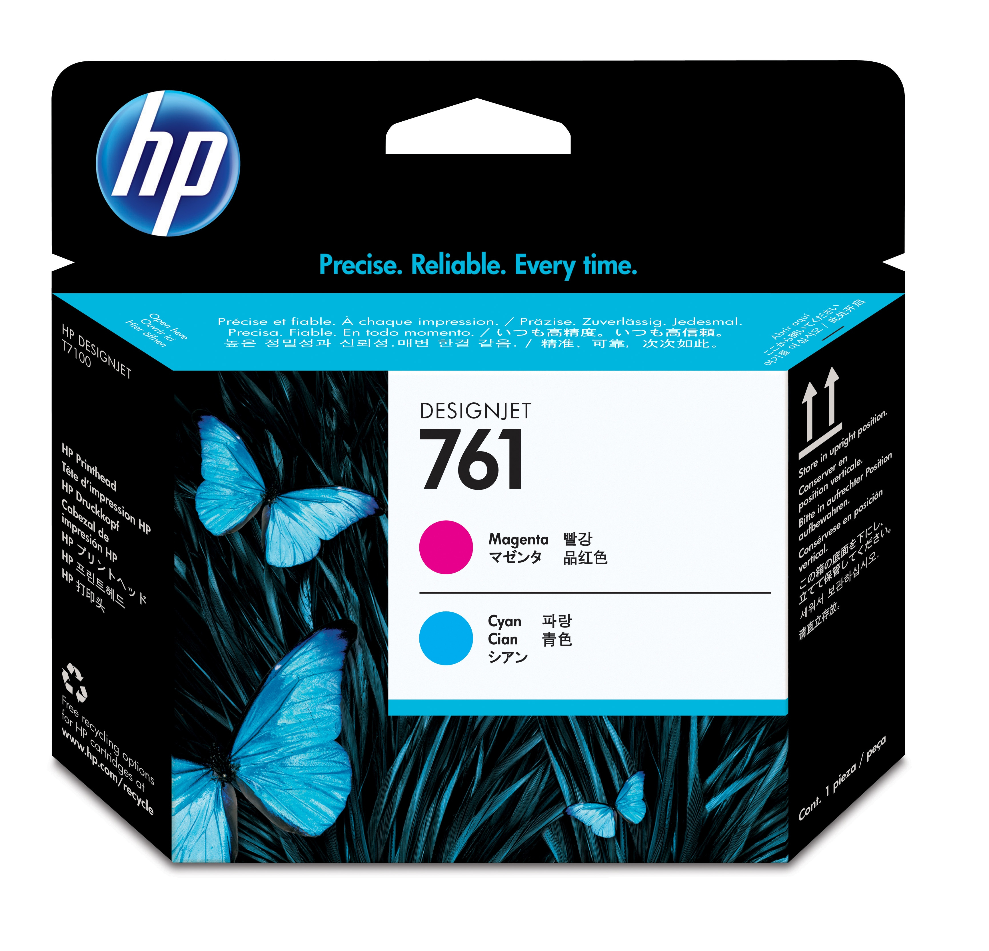 HP 761CH646A magenta, cyan Druckkopf