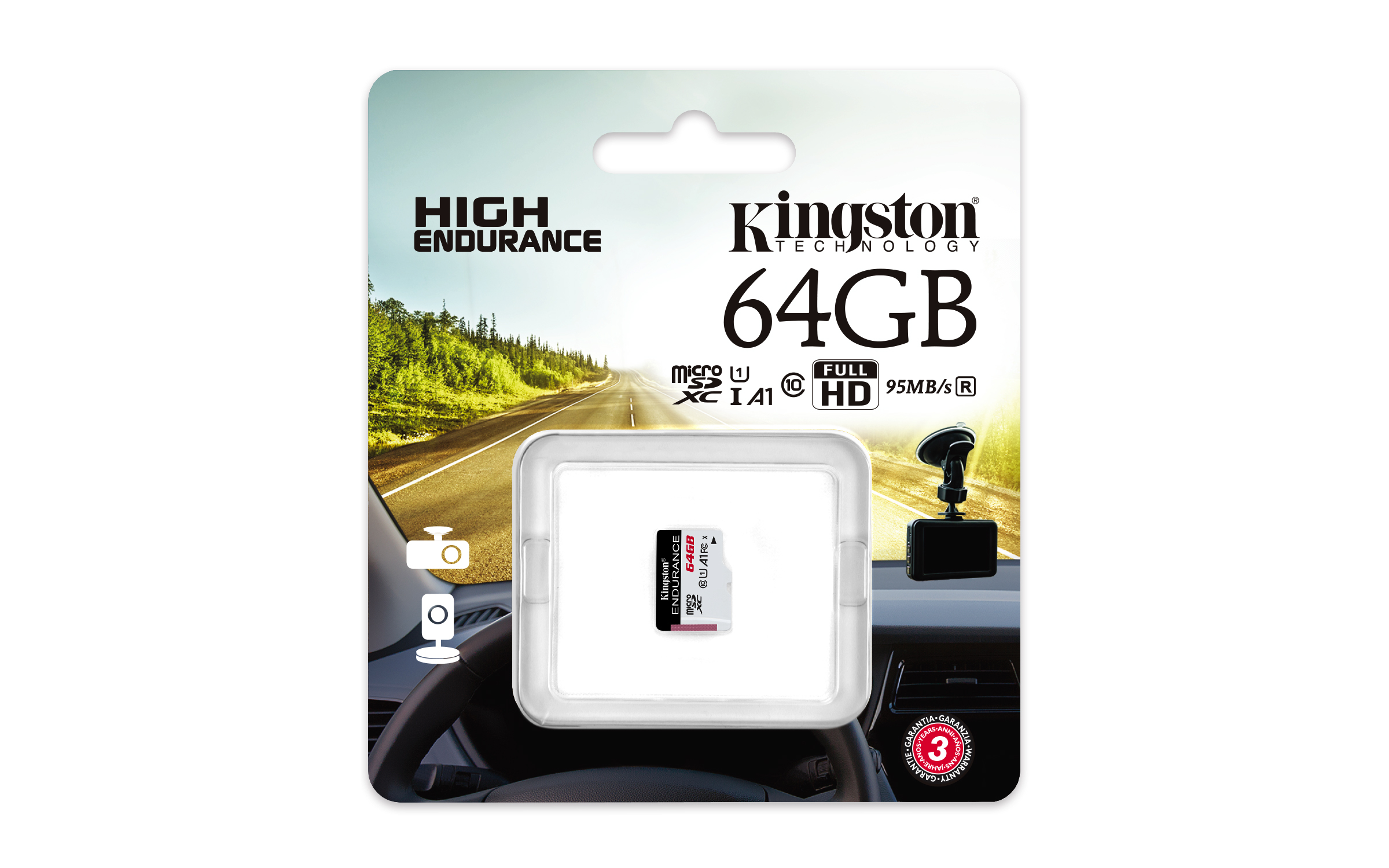 KINGSTON 64GB microSDXC Endurance 95R45W C10 A1 UHSI Card Only