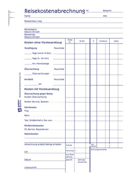 AVERY Zweckform Reisekostenabrechnung pro Reise Formularbuch 743 AVERY Zweckform Reisekostenabrechnung pro Reise Formularbuch 743