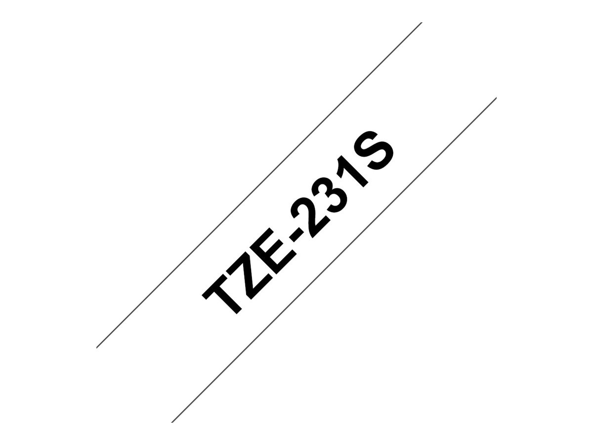 BROTHER TZE231S2 black/white 12mm 4m retail pack