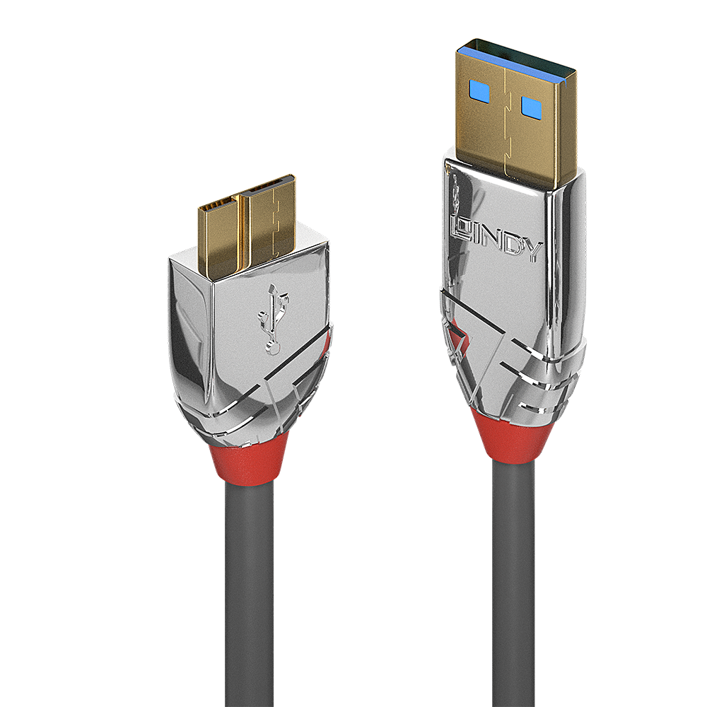 LINDY 1m USB 3.0 Typ A an Micro-B Kabel Cromo Line 5 Gbit/s
