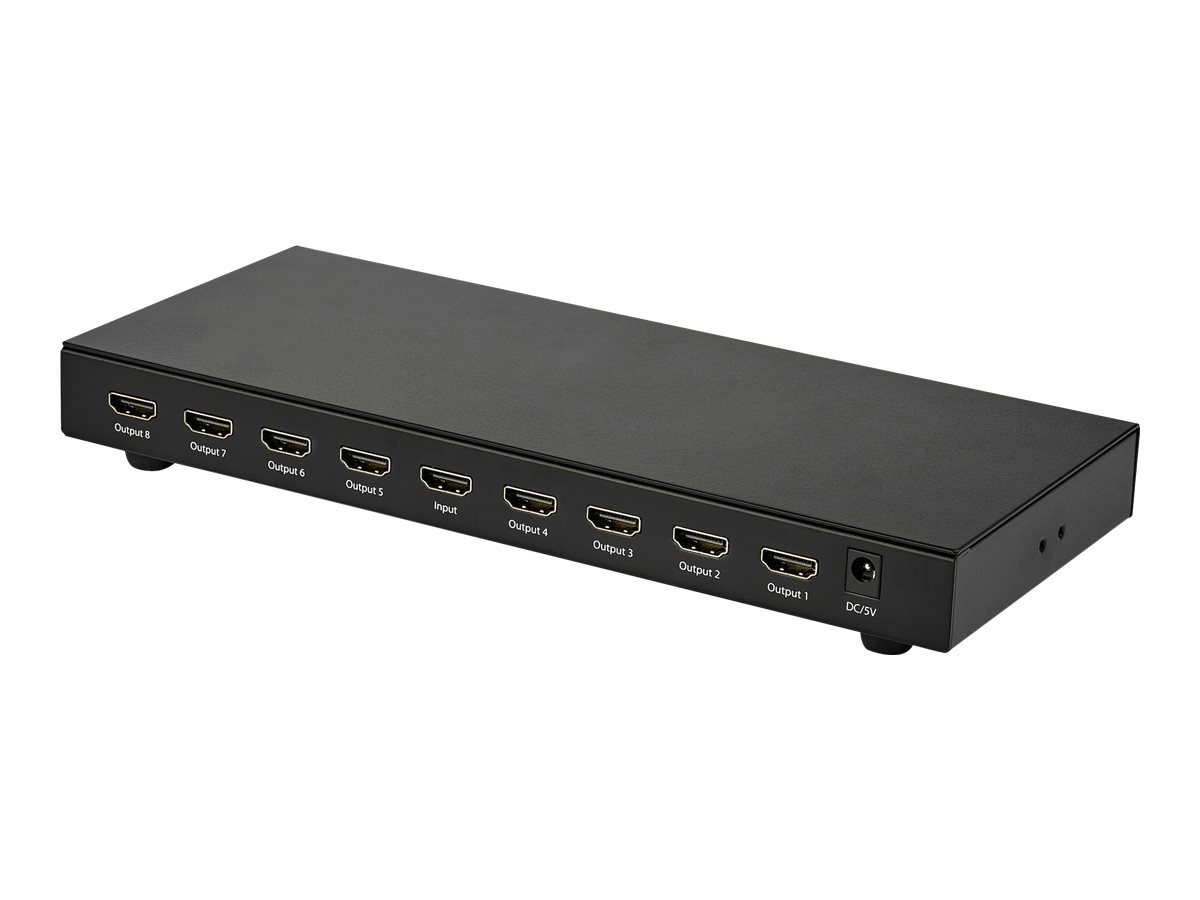 StarTech.com 8 Port 4K 60Hz HDMI Splitter - HDR Unterstützung - 7.1 Surround Audio Sound - HDMI Verteiler - Video-/Audio-Splitter