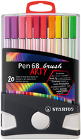 STABILO Pen 68 brush ARTY Filzstifte farbsortiert, 20 St.