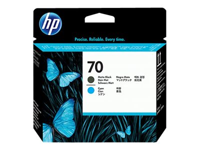HP 70 original printhead C9404A matte black and cyan standard capacity 1-pack HP 70 original printhead C9404A matte black and cyan standard capacity 1-pack