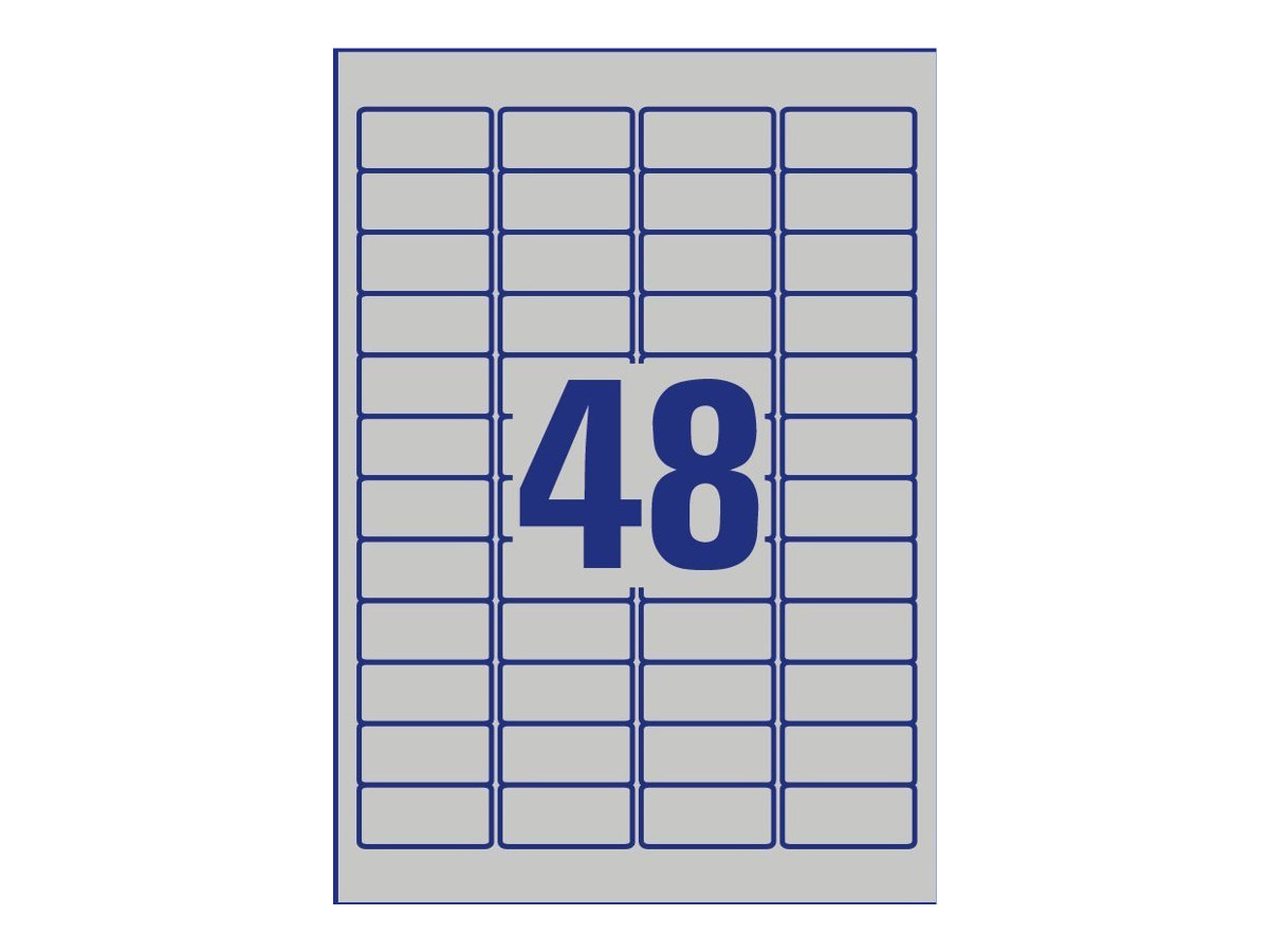 384 AVERY Zweckform Typenschildetiketten L6009-8 silber 45,7 x 21,2 mm 384 AVERY Zweckform Typenschildetiketten L6009-8 silber 45,7 x 21,2 mm