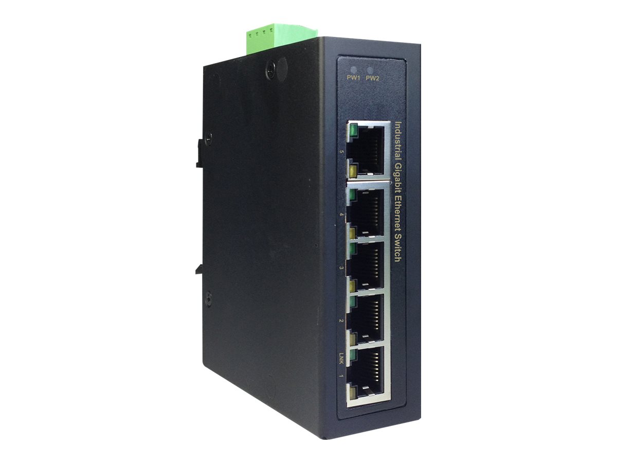 DIGITUS Industrieller 5-Port Gigabit Switch 5x10/100/1000Base-TX Ethernet Ports DIGITUS Industrieller 5-Port Gigabit Switch 5x10/100/1000Base-TX Ethernet Ports