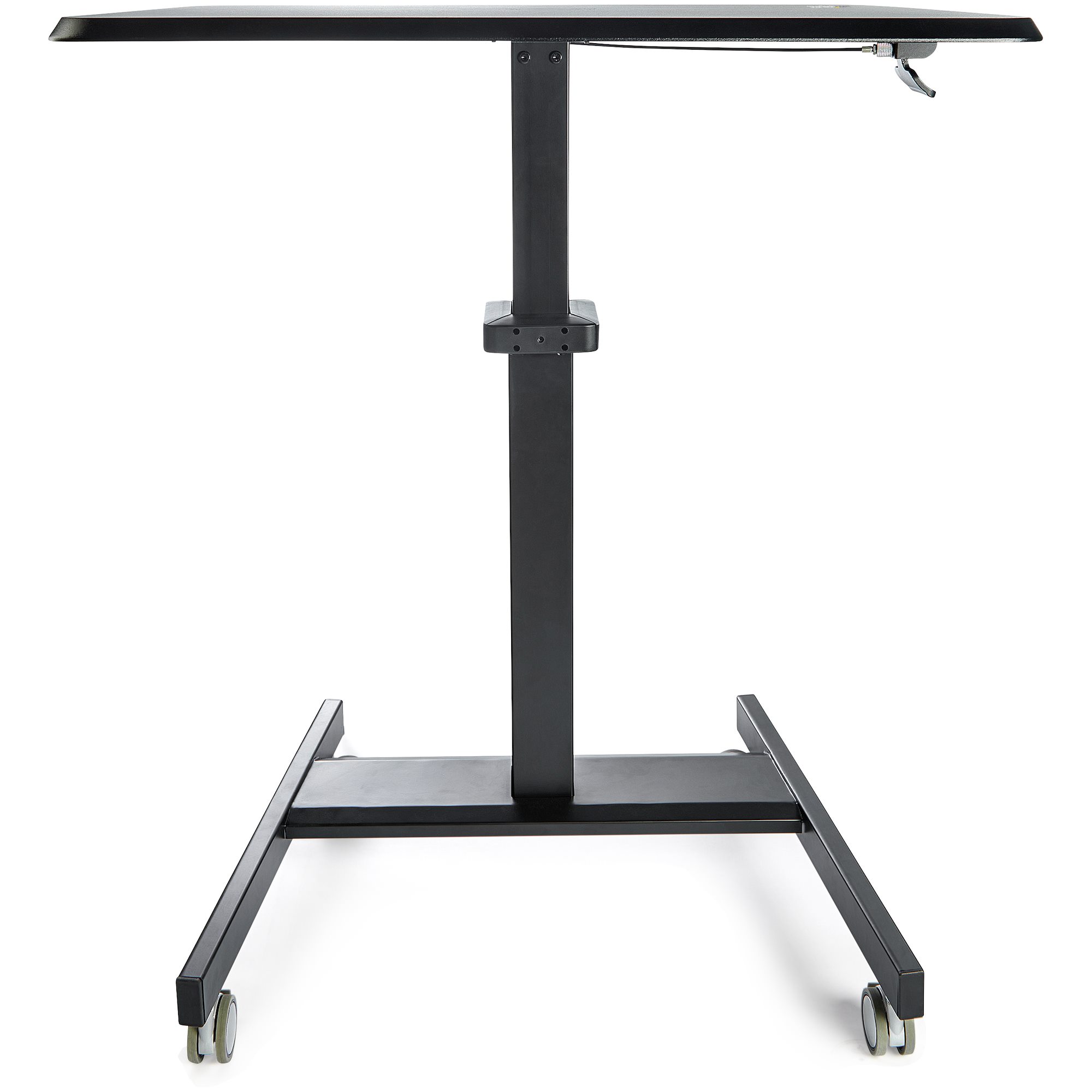 STARTECHCOM Mobiler Stehpult Tragbarer SitzstAender Ergonomischer hOehenverstellbarer Wagen Rollender ComputerLaptopArbeitspl
