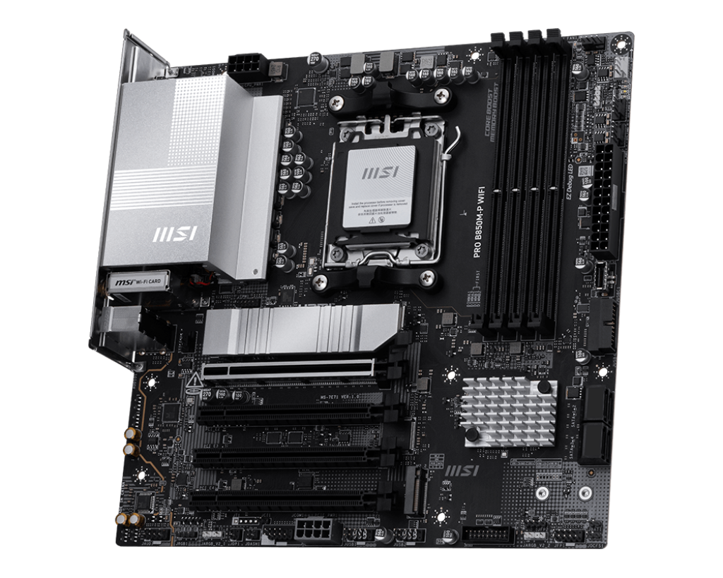 MSI PRO B850MP WIFI AM5 mATX MB 4xDDR5 4xSATA 3xM2