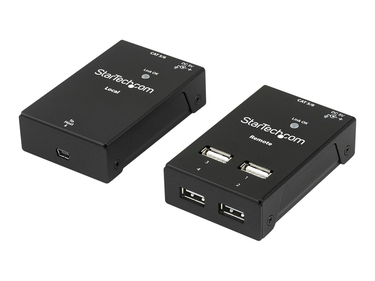 STARTECHCOM 4Port USB 20OverCat5orCat6 Extender 165ft 50m