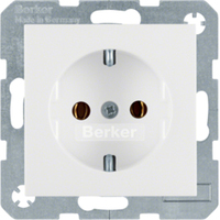 Berker Steckdose SCHUKO 41431909 polarweiss matt Berker Steckdose SCHUKO 41431909 polarweiss matt