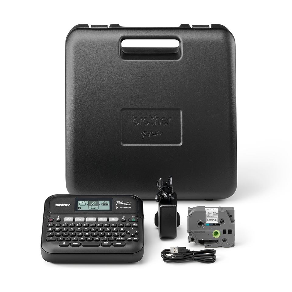 Brother Ptouch D460BTVP Desktop Beschriftungsgeraet mit Koffer