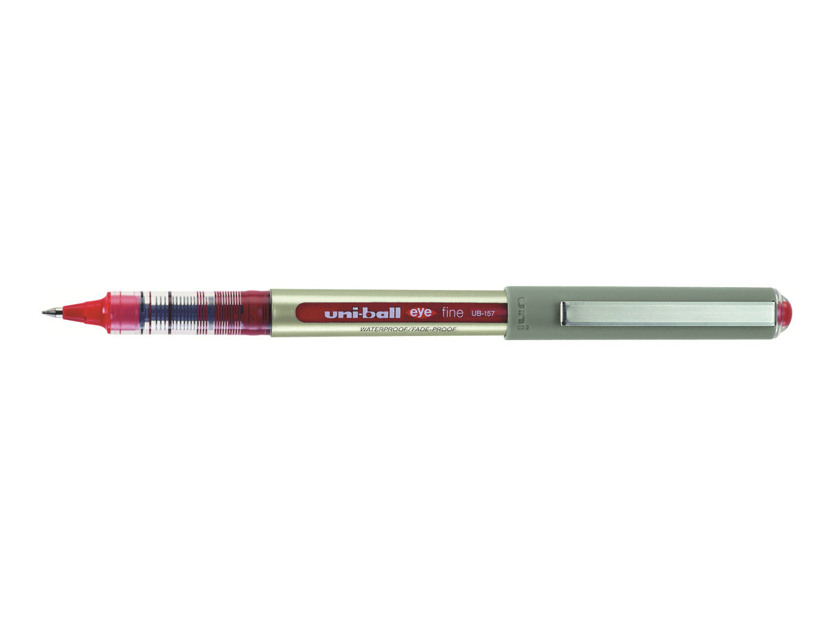 uni-ball eye fine UB-157E Tintenroller silber 0,4 mm, Schreibfarbe: rot, 12 St. uni-ball eye fine UB-157E Tintenroller silber 0,4 mm, Schreibfarbe: rot, 12 St.