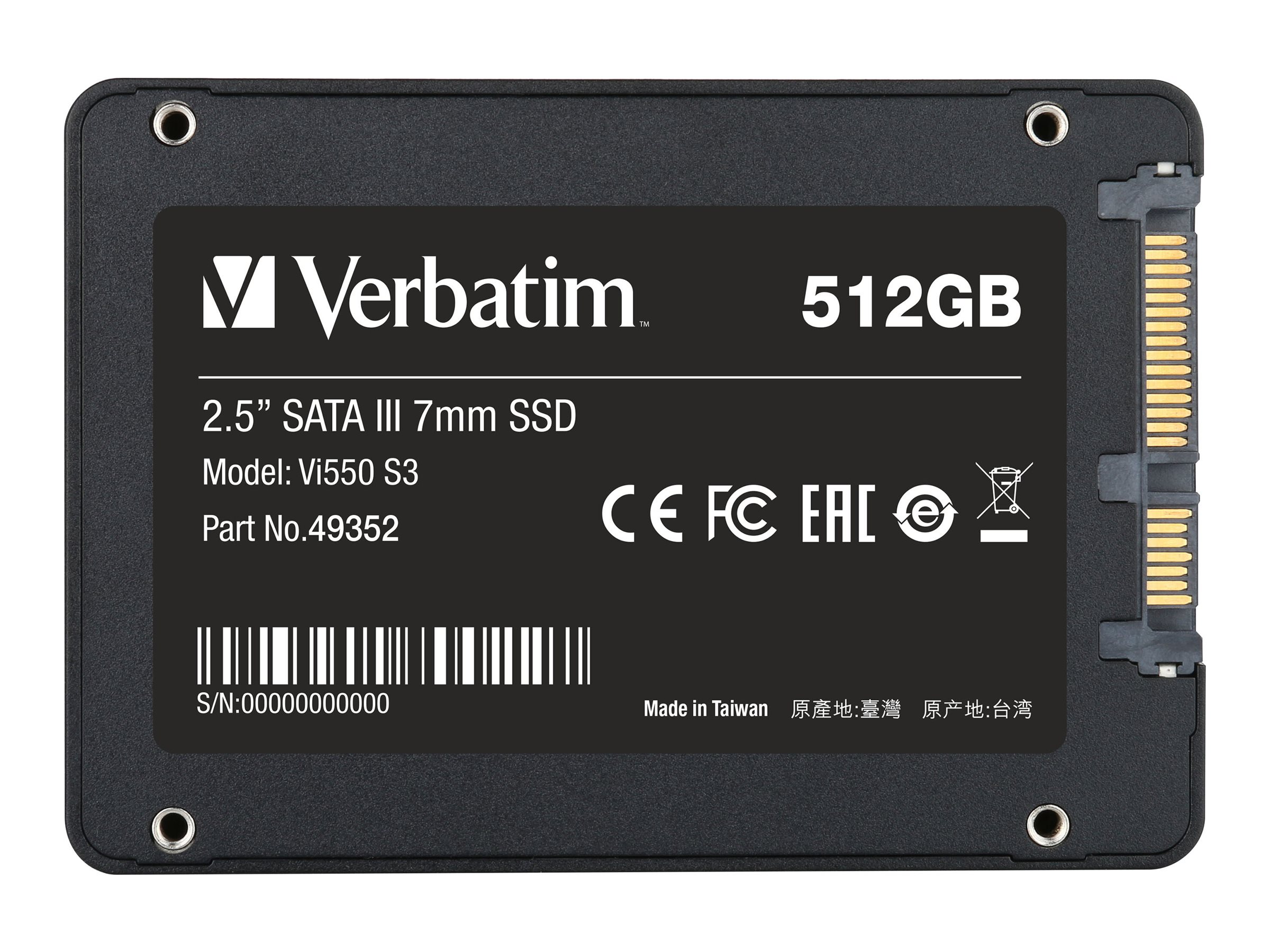 Verbatim 2,5" SSD Vi550 Sata III 512GB