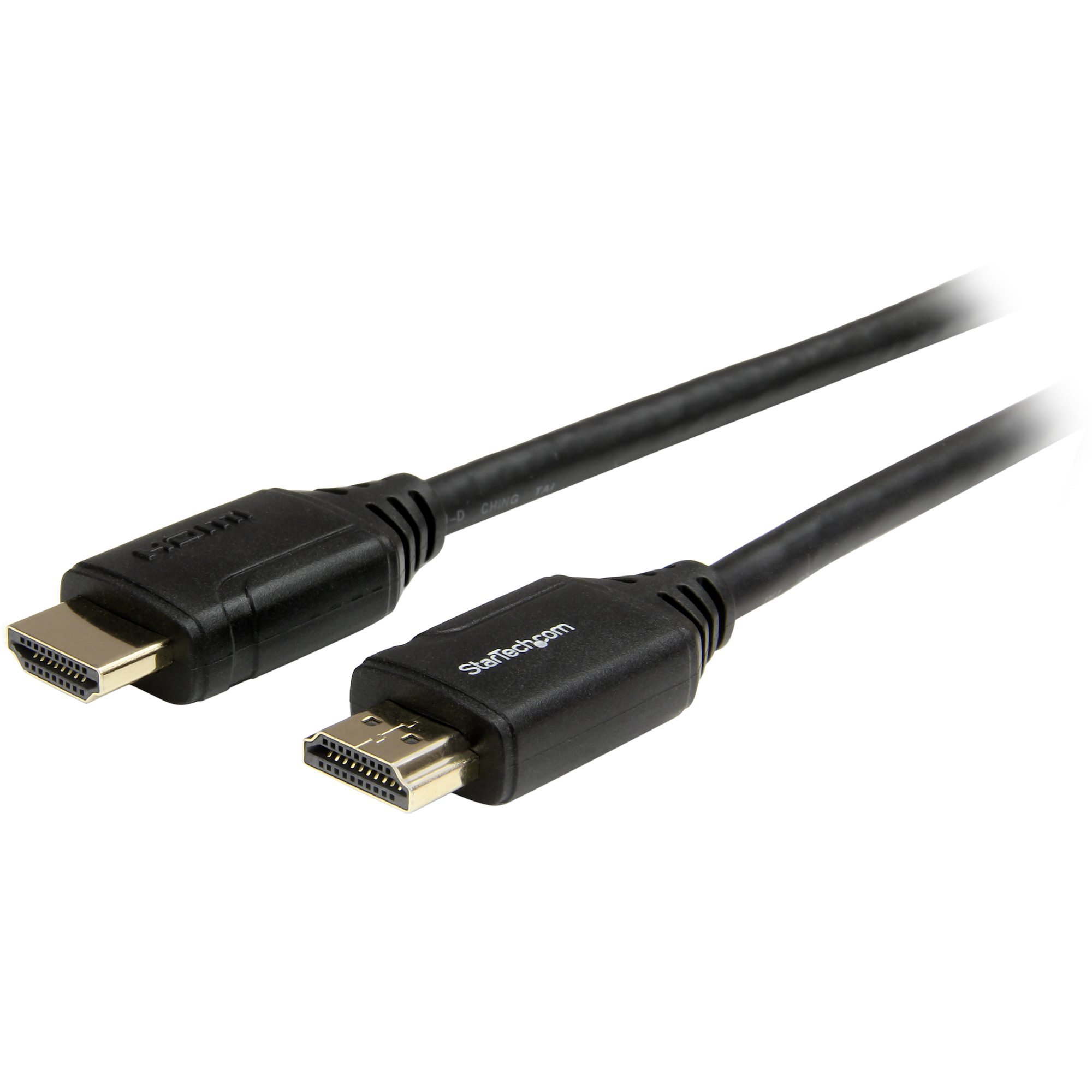 STARTECHCOM 2m 6 ft Premium High Speed HDMI Cable with Ethernet 4K 60Hz Premium Certified HDMI Cable HDMI 20 30AWG