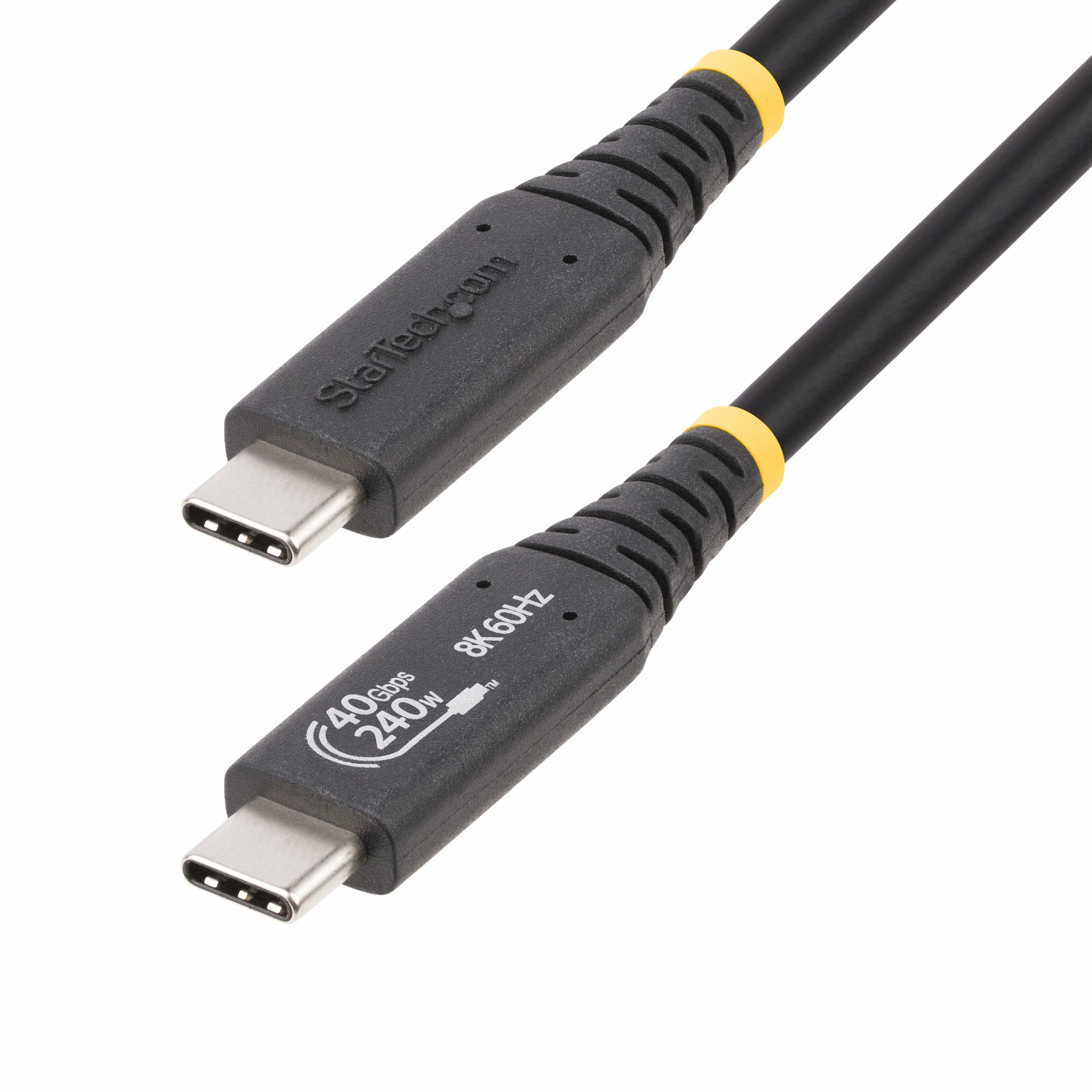 STARTECHCOM 50cm USB4 Kabel USBIF Zertifiziertes USBC Kabel 40Gbps 240W PD 31 EPR 8K60Hz USBC MonitorLadekabel