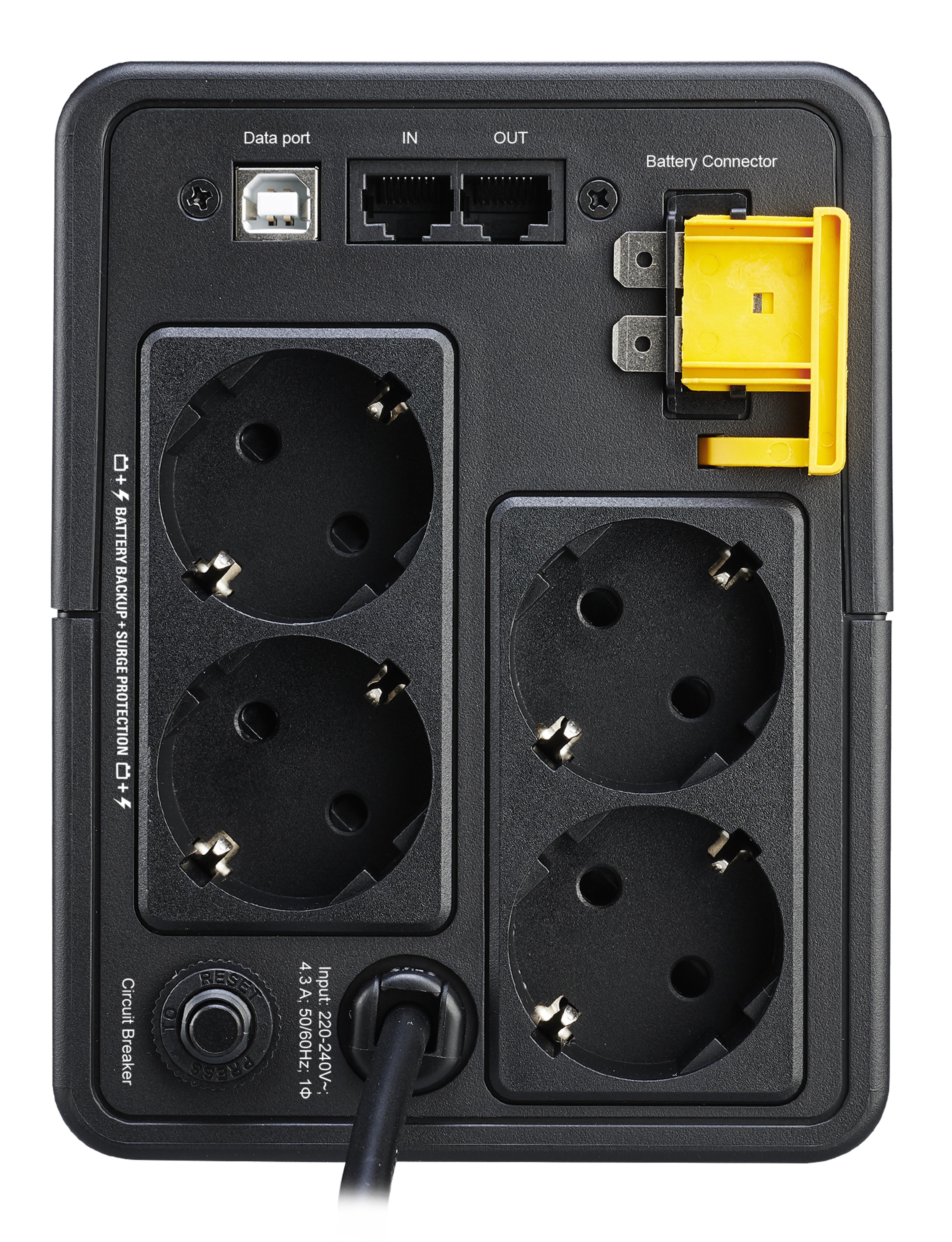 APC BackUPS 950VA, 230V, AVR, 4 Schuko Ausgänge