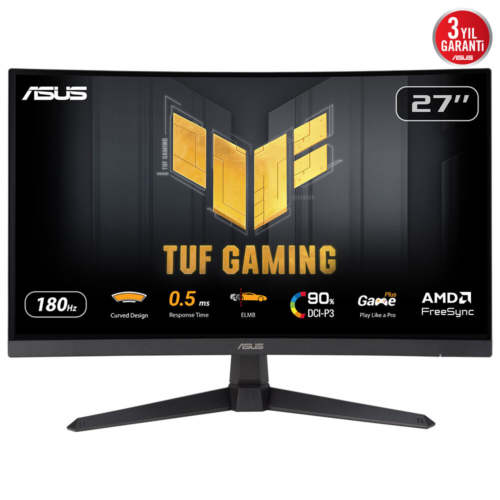 ASUS TUF Gaming VG27WQ3B gebogen QHD 27 Zoll