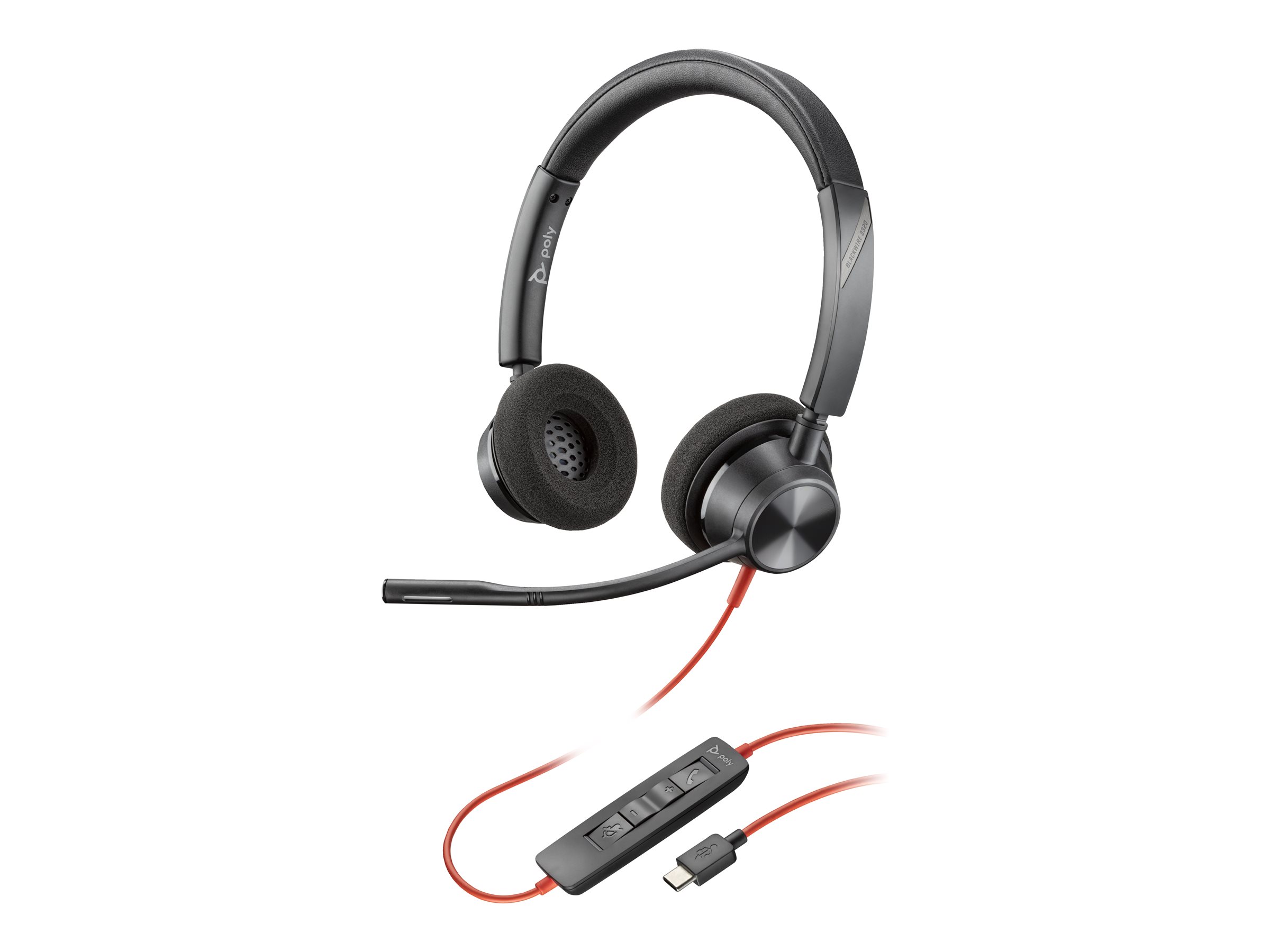 Poly Headset Blackwire C3320 USB-C Stereo mit C/A Adapter Poly Headset Blackwire C3320 USB-C Stereo mit C/A Adapter