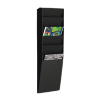 PAPERFLOW Wandprospekthalter schwarz DIN A4 6 Faecher PAPERFLOW Wandprospekthalter schwarz DIN A4 6 Faecher