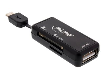 INLINE OTG Card Reader Dual Flex fuer SD und microSD mit USB Buchse und 2 Kartenslots