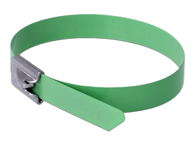 Delock Edelstahlkabelbinder L 500 x B 7,9 mm gruen 10 Stueck