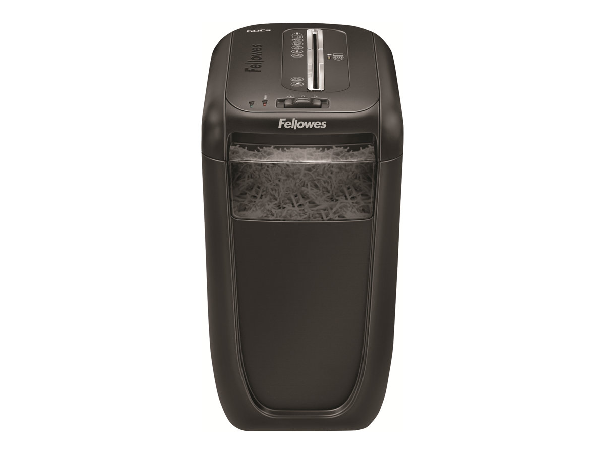 Fellowes Powershred 60Cs Aktenvernichter mit Partikelschnitt P-4, 4 x 40 mm, bis 10 Blatt, schwarz