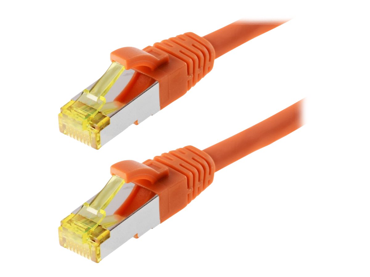 helos Patchkabel Cat 6a SFTP RJ45 orange 3m AWG267 LSZH GHMT