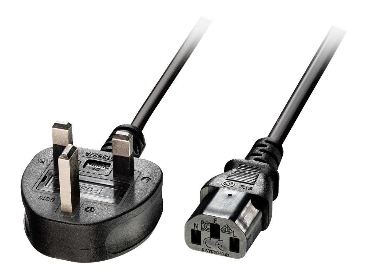LINDY 2m IEC-Netzkabel UK