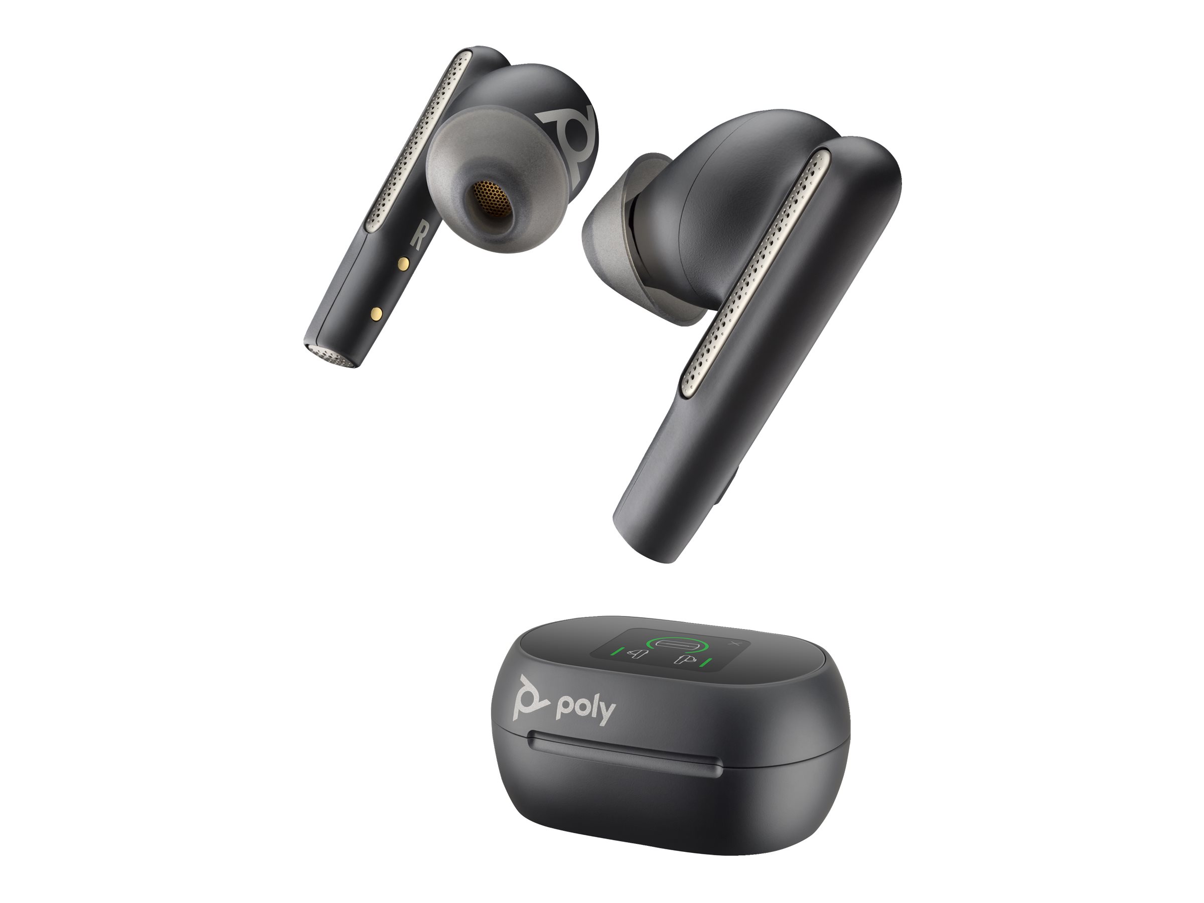 HP Poly Voyager Free 60+ UC M Carbon Black Earbuds +BT700 USB-C Adapter +Touchscreen Charge Case HP Poly Voyager Free 60+ UC M Carbon Black Earbuds +BT700 USB-C Adapter +Touchscreen Charge Case