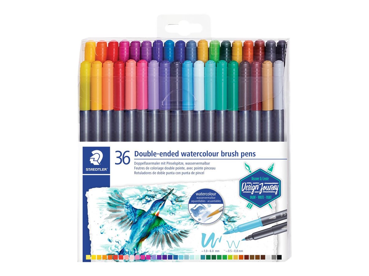 STAEDTLER 3001 Brush-Pens farbsortiert, 36 St. STAEDTLER 3001 Brush-Pens farbsortiert, 36 St.