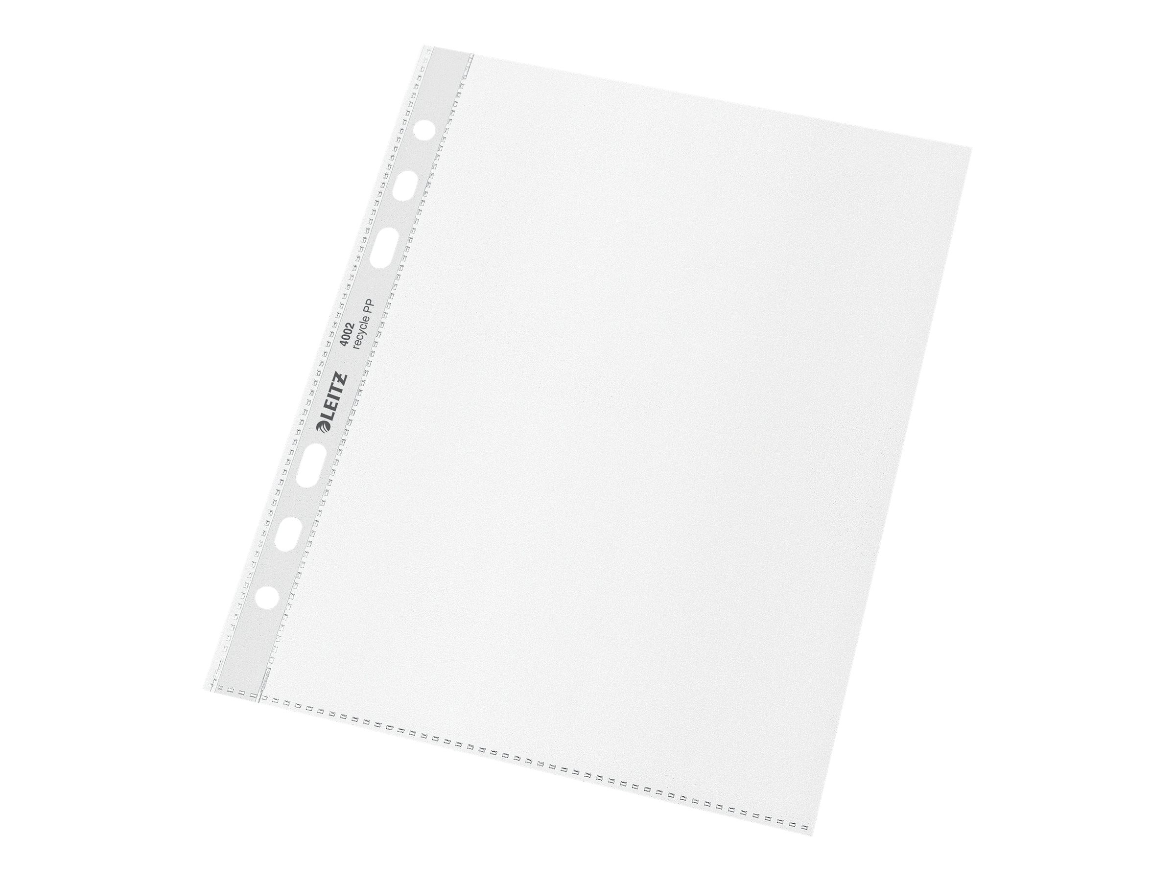 25 LEITZ Prospekthuellen recycle 4002 DIN A5 transparent genarbt 0,10 mm