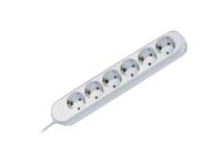 Bachmann Steckdosenleiste SMART 6fach, weiss 5,0m, ohne Schalter