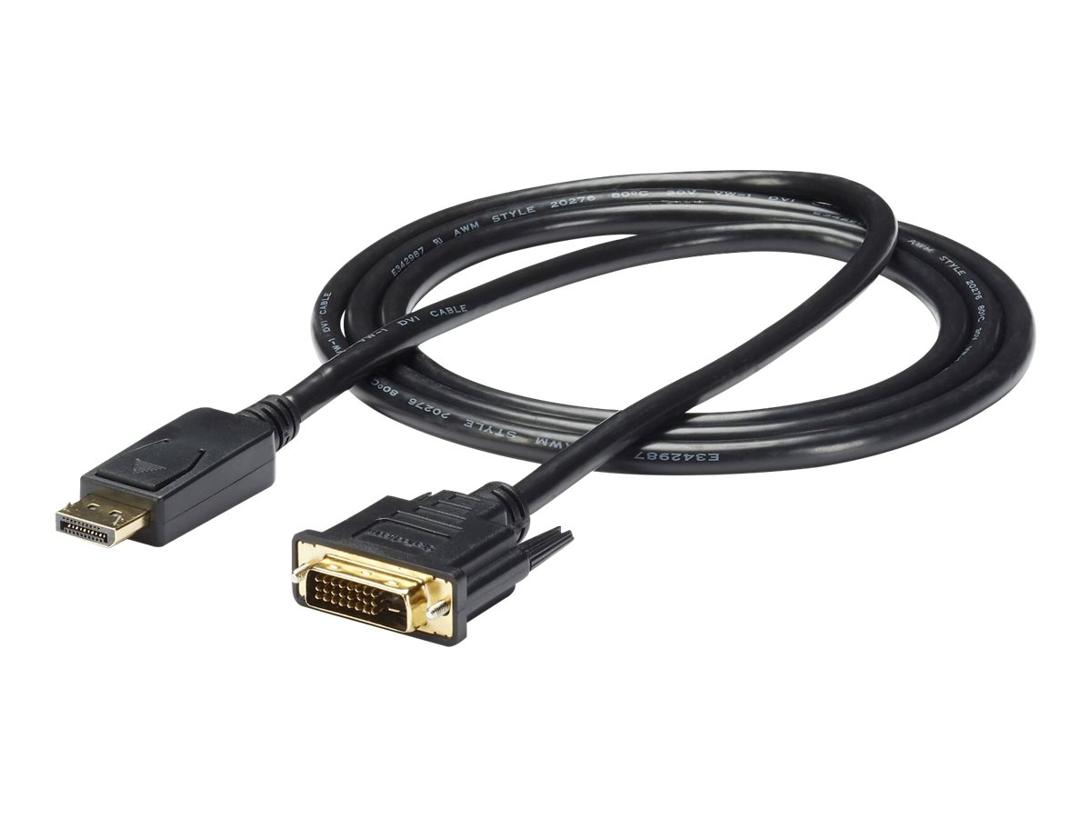 StarTech.com DisplayPort to DVI Cable - 6ft / 2m - 1920 x 1200 - M/M – DP to DVI Adapter Cable – Passive DisplayPort Monitor Cable (DP2DVI2MM6) - Videokabel - DVI-D bis DisplayPort - 1.8 m