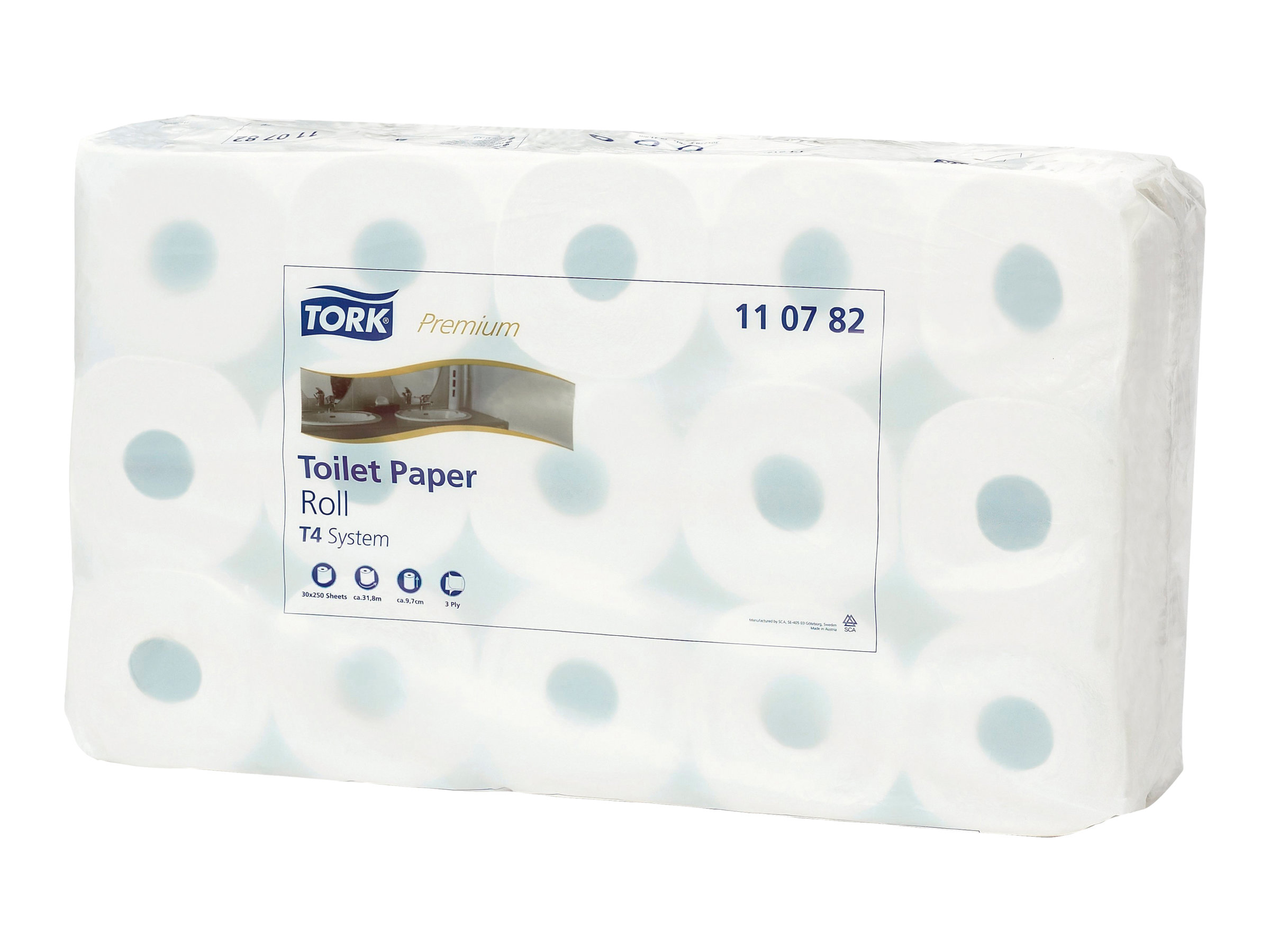 TORK Toilettenpapier T4 Advanced Soft 3-lagig Recyclingpapier, 30 Rollen TORK Toilettenpapier T4 Advanced Soft 3-lagig Recyclingpapier, 30 Rollen