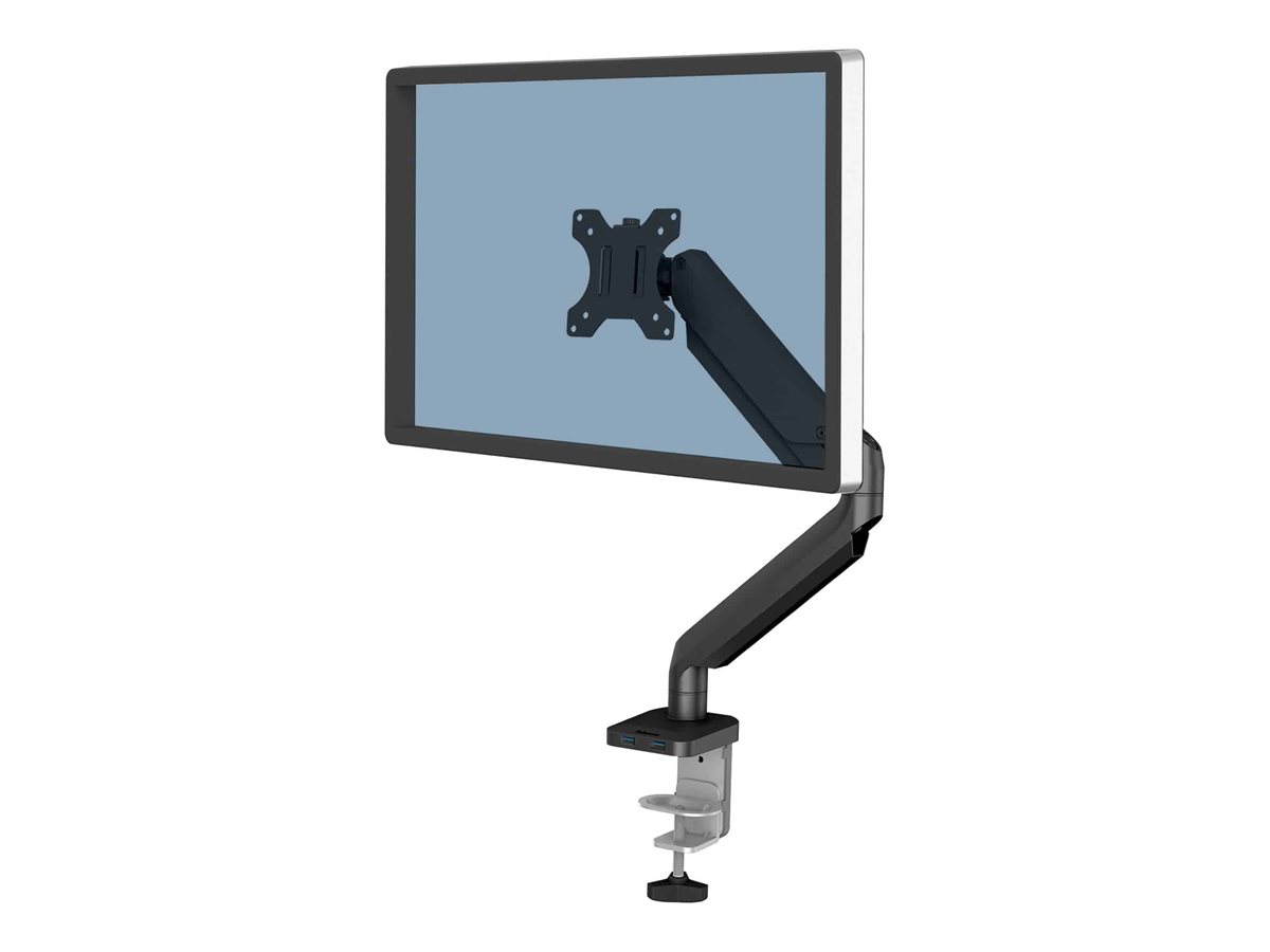 Fellowes Monitor-Halterung Platinum Series 8043301 schwarz fÃ¼r 1 Monitor, Tischklemme, Tischbohrung