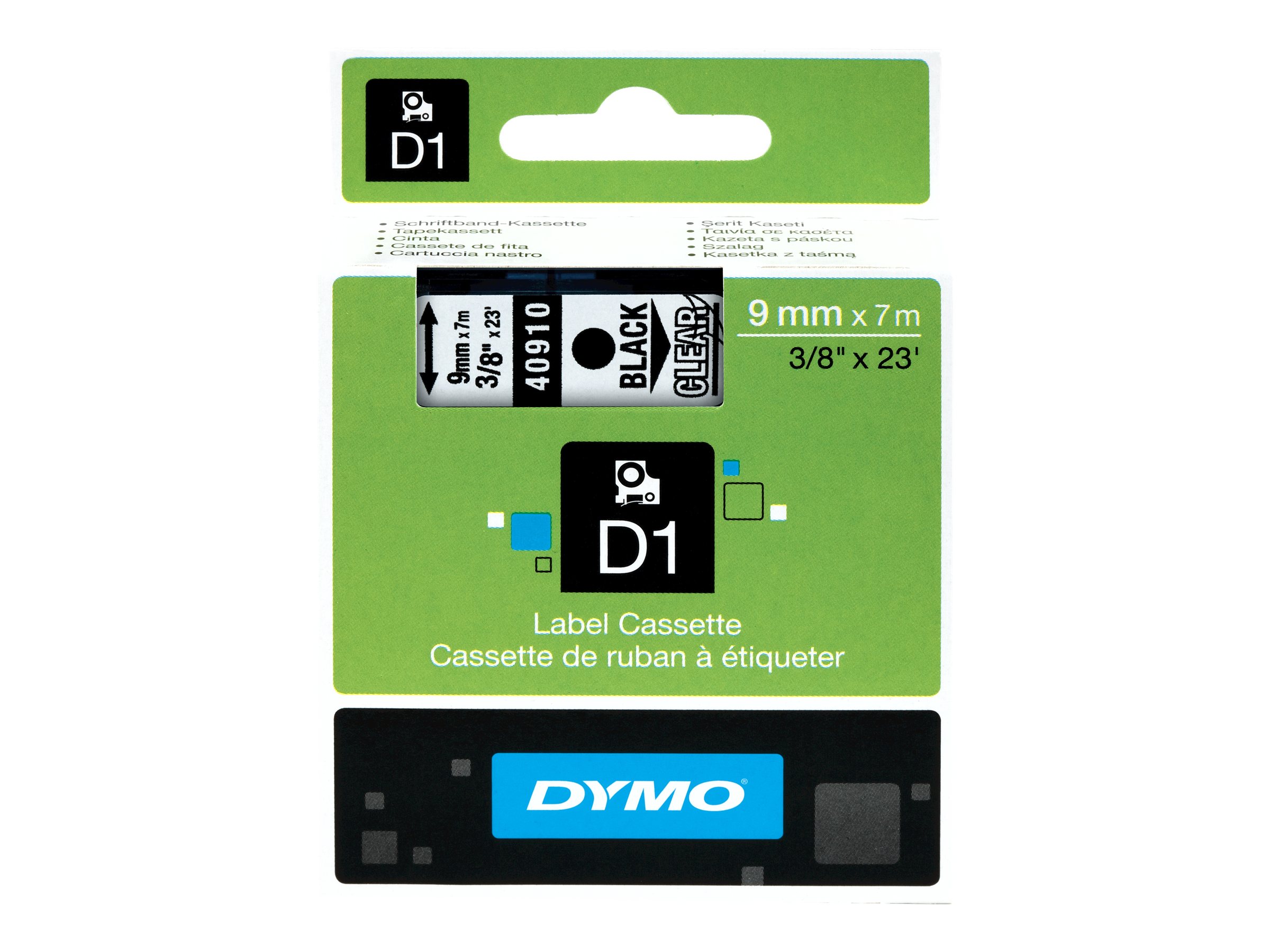 S0720670 DYMO D1 Schriftband 9mm schwarz