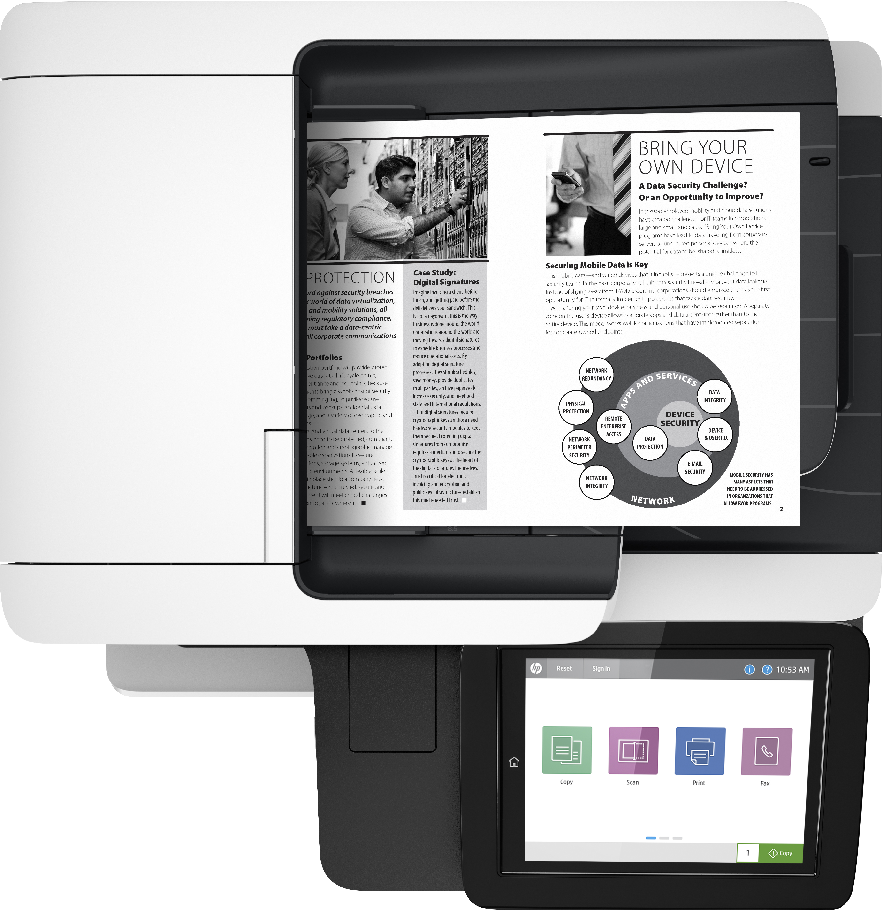 HP LaserJet Enterprise MFP M528dn MFP Mono laser A4 43ppm Copy 43ppm Print 650sheets USB LAN