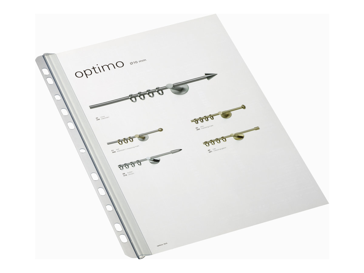 50 DURABLE Klemmschienen mit Abheftleiste transparent DIN A4 60 Blatt
